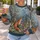 Fox and Woodland Wildflowers for Cozy Nature Walks and Relaxed Everyday Outdoor Style All-over Print Knitted Sweater - 5
