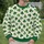 Green Clover Leaf Motif for Fresh Spring Outings and Casual Everyday Style All-over Print Knitted Sweater - 6