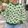 Green Clover Leaf Motif for Fresh Spring Outings and Casual Everyday Style All-over Print Knitted Sweater - 5