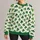 Green Clover Leaf Motif for Fresh Spring Outings and Casual Everyday Style All-over Print Knitted Sweater - 1