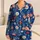 Patriotic Butterfly Blooms for Cozy Fourth of July Lounging and Summer Nights Satin Pajamas Set - 1