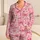 Watercolor Pink Bows and Hearts for Cozy Valentine's Nights and Romantic Self-Care Satin Pajamas Set - 1