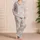 Retro Daisy Diamonds and Pastel Checks for Cozy Lounging and Relaxed Weekends Satin Pajamas Set - 4