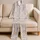 Retro Daisy Diamonds and Pastel Checks for Cozy Lounging and Relaxed Weekends Satin Pajamas Set - 5