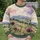 Watercolor Meadow Thistles And Rolling Hills For Peaceful Autumn Days All-over Print Knitted Sweater - 6