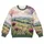 Watercolor Meadow Thistles And Rolling Hills For Peaceful Autumn Days All-over Print Knitted Sweater - 4