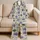 Cute Cartoon Monsters And Mummy Wraps For Playful Halloween Lounging Satin Pajamas Set - 5