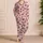 Burgundy Cherry Sprigs on Blush Pink for Fresh, Cozy Summer Mornings Satin Pajamas Set - 4