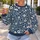 Indigo Cream Wildflower Botanical Motif For Casual Days And Weekend Outings All-over Print Knitted Sweater - 5
