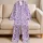 Lavender Hearts for Cozy Valentine Evenings and Romantic At-Home Lounging Gift Ideas Satin Pajamas Set - 5