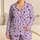 Lavender Hearts for Cozy Valentine Evenings and Romantic At-Home Lounging Gift Ideas Satin Pajamas Set - 1