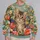 Painterly Kitten Among Wildflowers for Whimsical Everyday Style and Cat Lovers Women All-over Print Knitted Sweater - 2