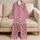Blush Pink Leopard Spots for Relaxed Summer Evenings and Cozy Lounging Satin Pajamas Set - 5