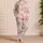 Sleepy Pink Kitten Faces for Cozy Spring and Autumn Lounging at Home Satin Pajamas Set - 4