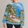Coastal Road Trip Scenery with Wildflower Meadows for Scenic Getaways and Travel Lovers All-over Print Knitted Sweater - 1