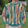Colorful Teal Brushstroke Stripes for Relaxed Everyday Wear and Creative Style for Women All-over Print Knitted Sweater - 6