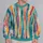 Colorful Teal Brushstroke Stripes for Relaxed Everyday Wear and Creative Style for Women All-over Print Knitted Sweater - 2