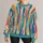 Colorful Teal Brushstroke Stripes for Relaxed Everyday Wear and Creative Style for Women All-over Print Knitted Sweater - 1