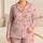 Pink Pinstripe Bows for Cozy Mornings, Sweet Weekend Lounging and Relaxed Home Days Satin Pajamas Set - 1