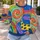 Colorful Crayon Swirls and Patchwork for Creative Autumn Outings and Everyday Wear All-over Print Knitted Sweater - 5