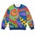 Colorful Crayon Swirls and Patchwork for Creative Autumn Outings and Everyday Wear All-over Print Knitted Sweater - 4