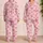 Romantic Rose Pink Bow Motif for Cozy Evenings and Relaxing at Home Satin Pajamas Set - 2