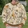 Sepia Botanical Blossoms for Coastal Getaways and Relaxed Everyday Style for Women All-over Print Knitted Sweater - 6