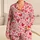 Coral And Rose Hearts For Romantic Lounging And Cozy Valentine's Mornings Satin Pajamas Set - 1