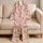 Golden Retriever Dog Motifs for Cozy Evenings and Relaxed Home Lounging Satin Pajamas Set - 5