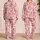 Rose Pink Toile Garden Scenes for Relaxing Evenings and Elegant Gifts for Women Satin Pajamas Set - 2