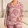 Rose Pink Toile Garden Scenes for Relaxing Evenings and Elegant Gifts for Women Satin Pajamas Set - 1