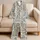 Navy and Butter Yellow Paisley Florals for Relaxed Coastal Getaways and Vacation Style Satin Pajamas Set - 5