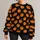 Orange Pumpkin Motifs for Cozy Autumn Celebrations and Halloween Gatherings for Women All-over Print Knitted Sweater - 1