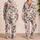 Jewel-Toned Botanical Leaves for Relaxed Vintage Lounging and Cozy Evenings at Home Satin Pajamas Set - 2