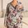 Jewel-Toned Botanical Leaves for Relaxed Vintage Lounging and Cozy Evenings at Home Satin Pajamas Set - 1