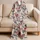 Jewel-Toned Botanical Leaves for Relaxed Vintage Lounging and Cozy Evenings at Home Satin Pajamas Set - 5
