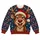 Friendly Reindeer Face With Snowflakes For Festive Holiday Celebrations All-over Print Knitted Sweater - 4