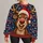 Friendly Reindeer Face With Snowflakes For Festive Holiday Celebrations All-over Print Knitted Sweater - 1