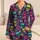 Colorful Neon Skull Pop Art for Beach Getaways, Coastal Nights and Bold Vacation Style Satin Pajamas Set - 1