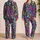 Colorful Neon Skull Pop Art for Beach Getaways, Coastal Nights and Bold Vacation Style Satin Pajamas Set - 2
