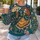 Skeleton Couple Folk Art for Halloween Celebrations and Autumn Gatherings at Home All-over Print Knitted Sweater - 5
