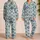 Indigo Folk Floral Medallions for Relaxed Coastal Summer Style Satin Pajamas Set - 2