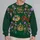 Mardi Gras Bows, Masks And Crown For Festive Carnival Celebrations In Louisiana All-over Print Knitted Sweater - 2