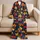 Golden Maple Leaves on Midnight Navy for Cozy Autumn Lounging and Seasonal Gift Giving Satin Pajamas Set - 5