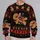 Gingerbread Anatomy and Holiday Motifs for Christmas Parties and Quirky Winter Wear All-over Print Knitted Sweater - 2