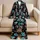 Turquoise 67 Street-Sport Mascot Black Lounge Look For Boys And Girls, Gift Ready Satin Pajamas Set - 5
