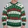 Red Green Reindeer Argyle Holiday Motif for Christmas Parties and Cozy Winter Gatherings All-over Print Knitted Sweater - 2