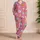 Cheerful Cartoon Cat Faces for Cozy Bedtime Comfort, Sleepovers, and Kids At Home Satin Pajamas Set - 4