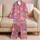 Cheerful Cartoon Cat Faces for Cozy Bedtime Comfort, Sleepovers, and Kids At Home Satin Pajamas Set - 5