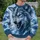 Fierce Blue-Eyed Ice Wolf for Winter Sports and Outdoor Training Enthusiasts All-over Print Knitted Sweater - 6